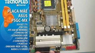 TECNOPLUS CHANNEL  PLACA MÃE ASUS P5GC MX LGA 775 FSB1333 [upl. by Nisa]