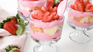 Valentines Day Mini Berry Trifle Recipe [upl. by Lathrop]