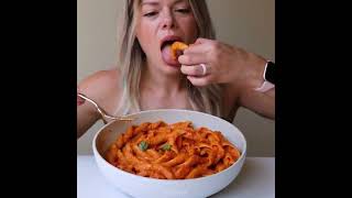 Giant fusilli pasta 😋 mukbangasmr [upl. by Angle]