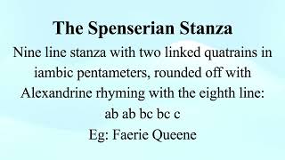 The Spenserian Stanza [upl. by Ethelred]