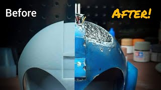 Painting amp Finishing 3D Prints Using Different Techniques  Battle Damaged MegaMan Helmet [upl. by Haldane]