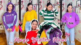 Myntra Winter Haul ❄️  Under ₹500  Hoodie Sweatshirts Sweatshirts  Shalini Yadav Myntra fall [upl. by Lydia532]