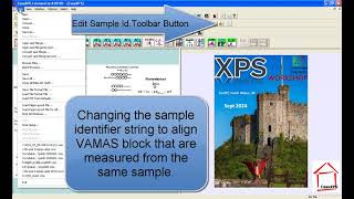 Edit Sample Id String in VAMAS file in CasaXPS [upl. by Emmeram]