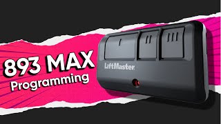 LiftMaster 893 MAX Remote programming [upl. by Mohsen]