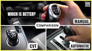 Comparing Manual Transmission with Automatic amp CVT In Detail [upl. by Ahsitaf207]