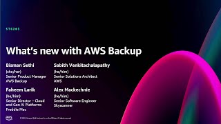 AWS reInvent 2024  What’s new with AWS Backup STG203 [upl. by Barty]