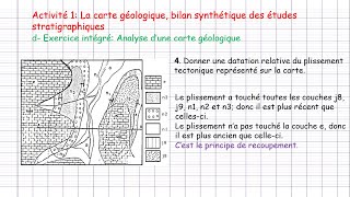 1ère Bac La carte géologique et la reconstitution de lhistoire géologique  exercices intégrés [upl. by Phox742]