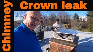 How to waterproof a Chimney Cap How to Seal a Chimney Crown LeaksTurbo Poly Seal [upl. by Ayikal]