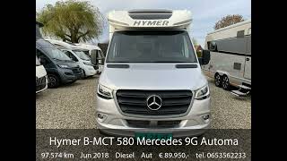 Hymer Mercedes BMCT 580 Automaat Semiintegraal 2x Enkele bedden XXLGarage NwMod 2019 [upl. by Alessandra]