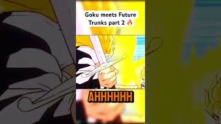 Goku meets Future Trunks and they both turn into a super saiyan goku trunks dragonballz dbz [upl. by Llednyl]