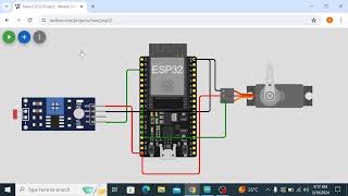 Esp32Servo motorLight sensor LDR  Wokwi  esp32  Arduino  Arduino Titan [upl. by Hanonew]