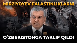 MIRZIYOYEV FALASTINLIKLARNI OʻZBEKISTONGA TAKLIF QILDI [upl. by Citron]