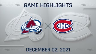 NHL Highlights  Avalanche vs Canadiens  Dec 2 2021 [upl. by Blanka]