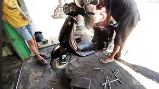 vespa matic lx 150 mati total jgn panik mudah kok cara perbaikannya [upl. by Ijat]