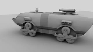 Landmaster CG model from 1977 Damnation Alley early [upl. by Anoirtac]