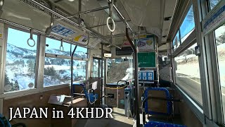 4K・ Bus to snowy Tsunan town Niigata・4K HDR [upl. by Helse]