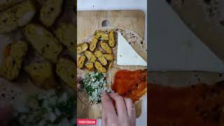 Trending Kebab Tortilla wrap Hack by FoodVersion Tiktok Viral video breakfast shorts fastfood [upl. by Witte]