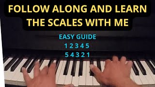 How To Play Piano Scales With Both Hands  Learn With Me Episode 2 [upl. by Vento41]