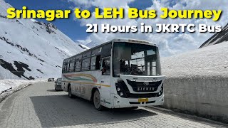 SRINAGAR to LEH Bus Journey  21 Hour Bus Ride to LADAKH  JKRTC Bus Service leh zojila kargil [upl. by Ahseina]