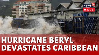 Hurricane Beryl Barbados LIVE  Hurricane In Barbados Wreak Havoc LIVE Visuals  Beryl 2024  N18G [upl. by Rex]