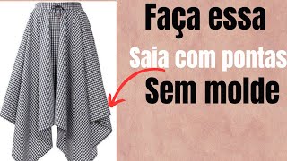 Como fazer SAIA COM PONTAS para coreografia ou para o dia a dia saia com elástico [upl. by Esaj]