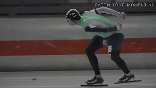 Sven Kramer techniek bocht schaatsen slowmotion speed skating technique [upl. by Lairea]