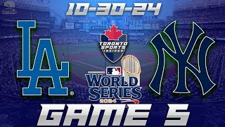 103024 Los Angeles Dodgers vs New York Yankees World Series Game 5 Game Audio  MLB Cast amp Chat [upl. by Aeriell]