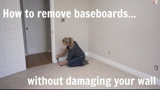 How to remove baseboard without damaging wall or molding [upl. by Valentina]