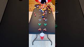 How Many Ping Pong Balls Will It Take To Succeed trickshots trickshot satisfying [upl. by Ymia]