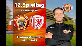 Trainerstimmen zum Spiel FCM Schwerin vs Greifswalder FC II [upl. by Yleoj]