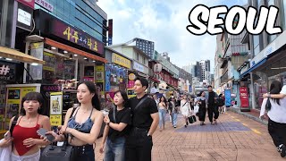 Hongdae Street Walking tour Seoul City Korea 4k City Tour [upl. by Anaujik793]