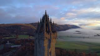 Wallace Monument Mist SF 4K 2nd December 2017 [upl. by Kellene]