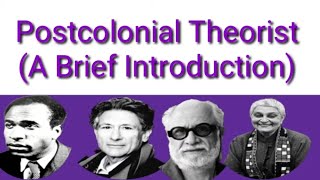 Postcolonial Theorists  A Brief Introduction [upl. by Pompei]