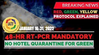 🛑 NO QUARANTINE FOR ELIGIBLE PASSENGERS 48 HRS RT PCR NOW MANDATORY  NEW PROTOCOL EXPLAINED [upl. by Gregorio]