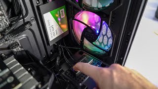 ARGB Fans with no ARGB headers  Temperature Sensor RGB Test [upl. by Rednijar]