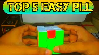 Top 5 Easiest PLL of Rubiks Cube Rubiks Cube Cfop Method last step PLL 5 Easy algorithm [upl. by Nahtaj]