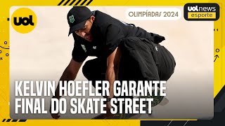 OLIMPÍADAS 2024 KELVIN HOEFLER VAI BEM NO SKATE E GARANTE FINAL APESAR DE SOFRER QUEDA [upl. by Savitt]