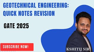 Geotechnical Engineering Quick Notes Revision GATE2025 kshitijsachan geotechnicalengineering [upl. by Elstan]