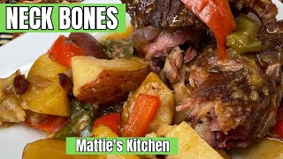 Southern Pork Neck Bones with Potatoes  Neck Bone Recipe  Matties Kitchen [upl. by Tnarud321]