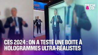 CES 2024 on a testé les hologrammes ultraréalistes de Holoconnects [upl. by Ajed]