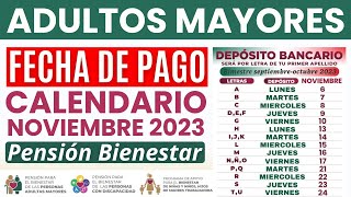 🔴4 NOVIEMBRE FECHA de PAGO ADULTOS MAYORES CALENDARIO📅 [upl. by Nebuer275]