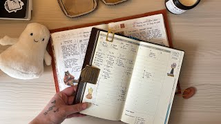 October flip through of my Hobonichi cousin avec feat Some challenges this month [upl. by Leoine]