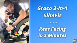 RearFacing Installation  Graco SlimFit Car Seat [upl. by Adel]