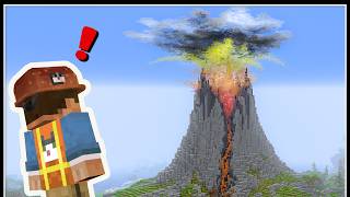 Hermitcraft 9 Ep 52 MEGA Volcano Eruption  50000 blocks [upl. by Latreece]