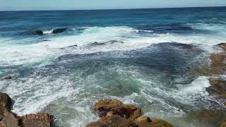 Drone 4K Royal National Park beautiful coastal scenery  Little Marley Beach by air [upl. by Hill638]