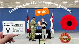 Canadian Armed Forces CAF Enrolment Ceremony  Full Length [upl. by Adnohsal]