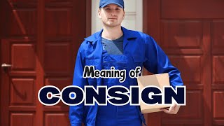 What is the meaning of Consign [upl. by Aicittel908]