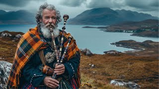 Bagpipe Uilleann Pipes l Celtic Music with Beautiful Scenery of Scottish Highlands  Music Therapy [upl. by Nannahs]