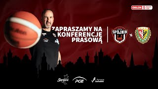 Konferencja prasowa  PGE Spójnia Stargard  WKS Śląsk Wrocław [upl. by Mota]