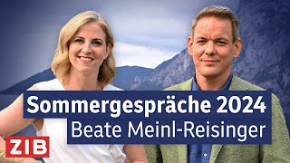 ORF Sommergespräch mit Beate MeinlReisinger  05082024 [upl. by Lladnor]